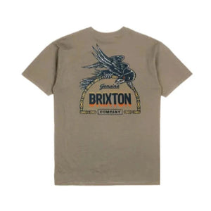 BRIXTON Raven T-Shirt Oatmeal Men's Short Sleeve T-Shirts Brixton 