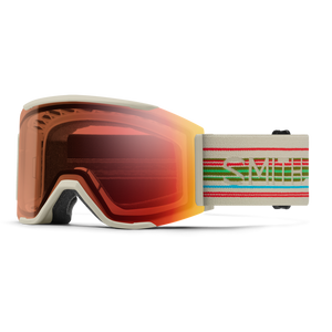 SMITH Squad MAG Chalk Straightline - ChromaPop Pro Photochromic Red Mirror + ChromaPop Storm Blue Sensor Mirror Snow Goggle Snow Goggles Smith 