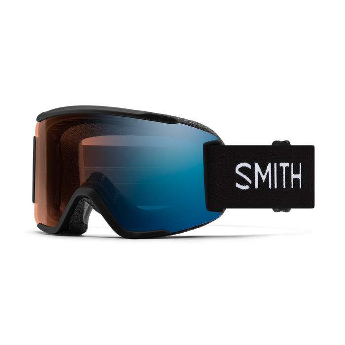 SMITH Squad S Black - ChromaPop™ Pro Photochromic Blue Mirror + Clear Snow Goggle Snow Goggles Smith 