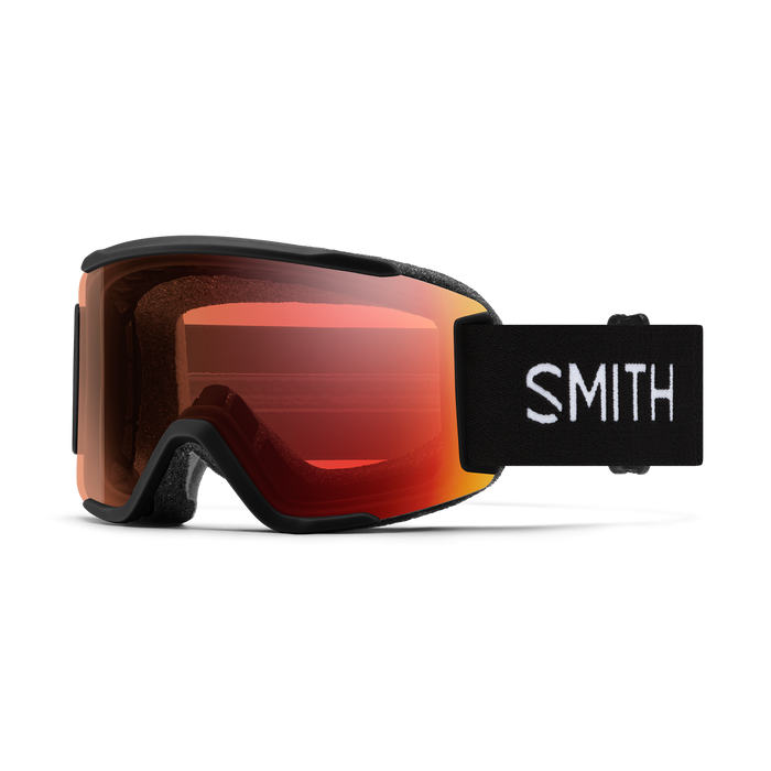 SMITH Squad S Black - ChromaPop Pro Photochromic Red Mirror + Clear Snow Goggle Snow Goggles Smith 