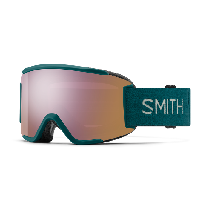 SMITH Squad S Malachite - ChromaPop Everyday Rose Gold Mirror + Clear Snow Goggle Snow Goggles Smith 