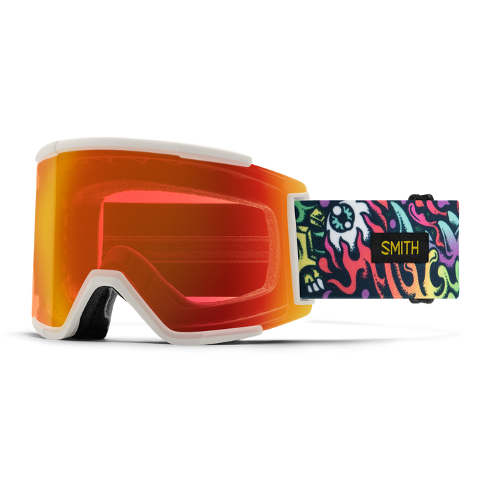 SMITH Squad XL Tall Boy - ChromaPop Everyday Red Mirror + Storm Yellow Flash Snow Goggle Snow Goggles Smith 