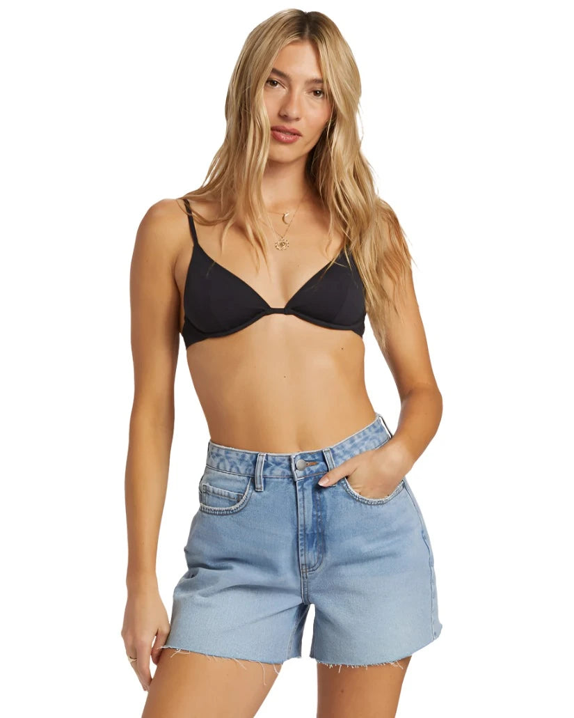 BILLABONG Women's Riley Cut-Off Denim Shorts Faded Indigo Fray Women's Shorts Billabong 