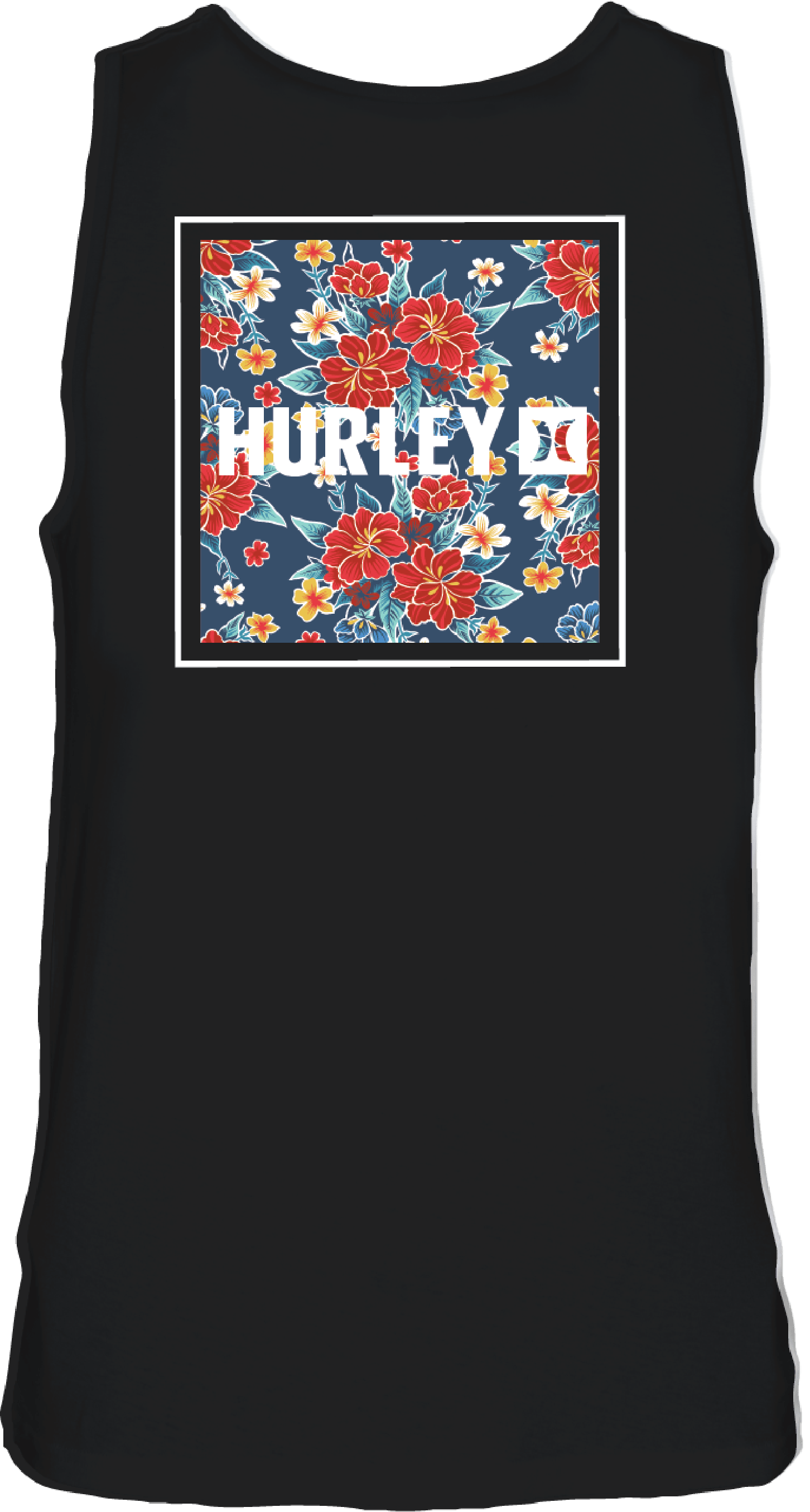 HURLEY Everyday Four Corners Tank Top Black Multi Men's Tank Tops Hurley 