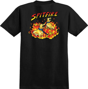 SPITFIRE Hell Hounds II T-Shirt Black Men's Short Sleeve T-Shirts Spitfire 