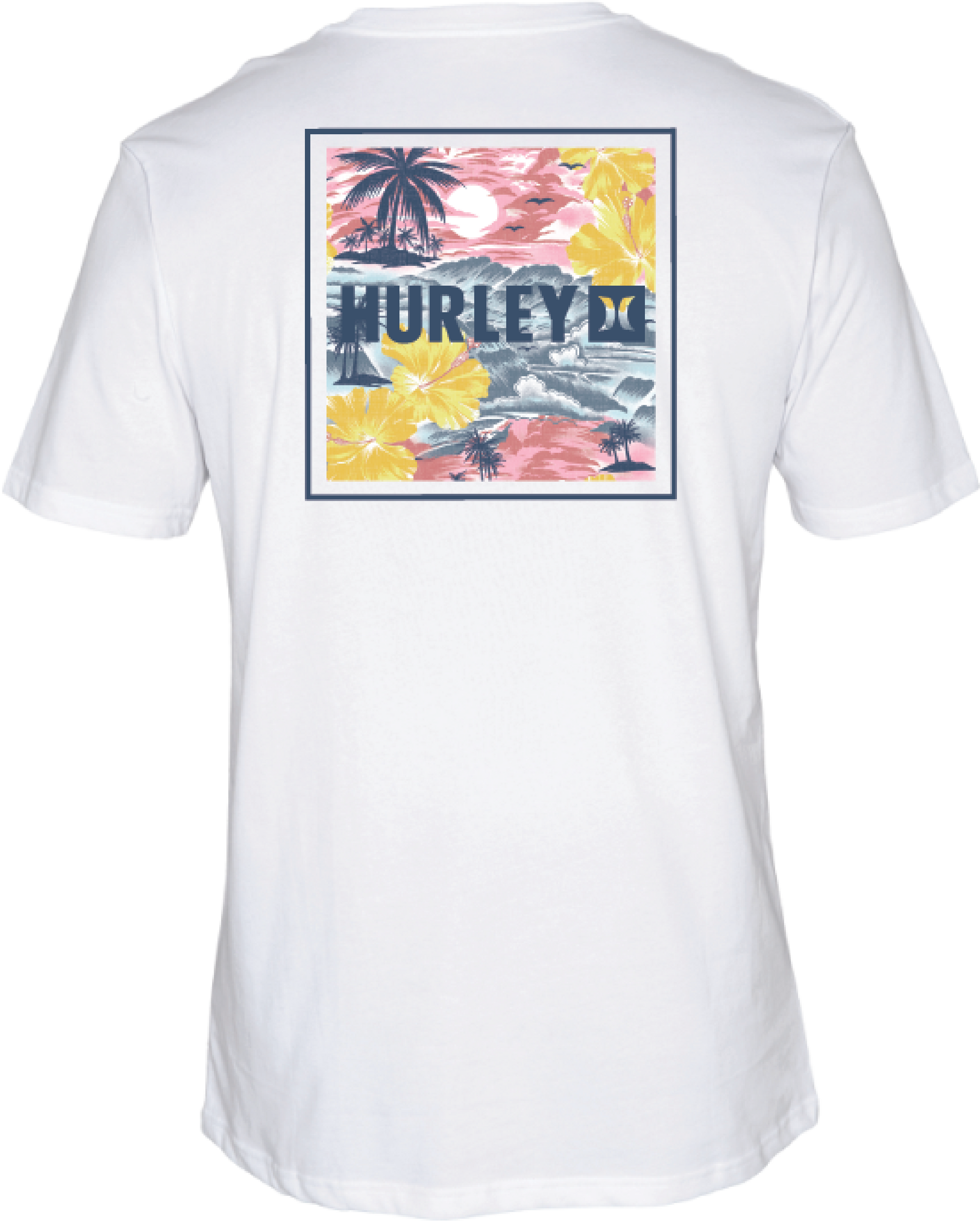HURLEY Everyday Four Corners T-Shirt White Men's Short Sleeve T-Shirts Hurley 
