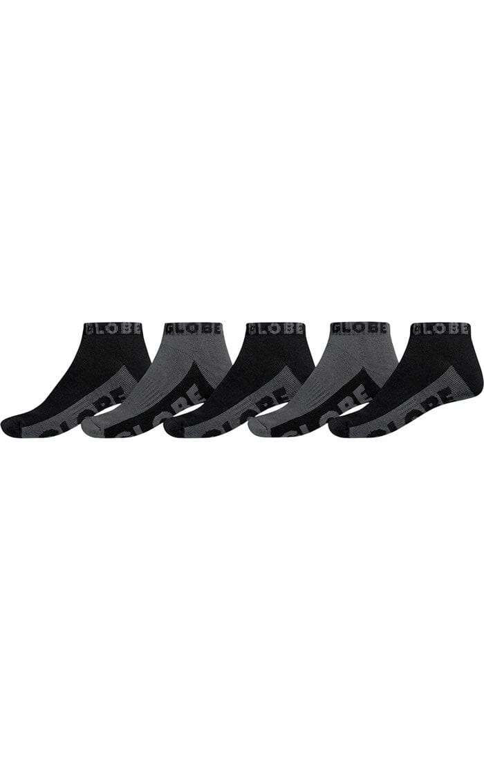 GLOBE B&G Ankle Socks 5 Pack Black/Grey