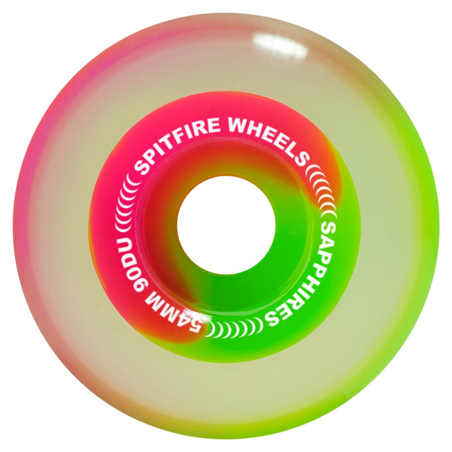 SPITFIRE Sapphire Neon Pink/Green 56mm Skateboard Wheels Skateboard Decks Spitfire 