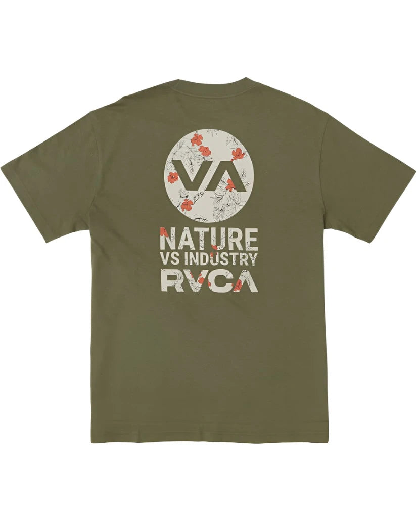 RVCA Drawn In T-Shirt Olive Men's Short Sleeve T-Shirts RVCA 