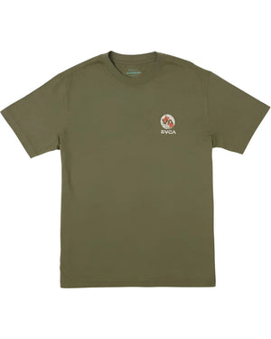 RVCA Drawn In T-Shirt Olive Men's Short Sleeve T-Shirts RVCA 