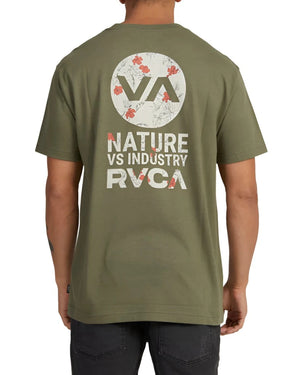 RVCA Drawn In T-Shirt Olive Men's Short Sleeve T-Shirts RVCA 