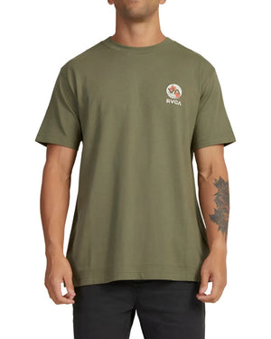 RVCA Drawn In T-Shirt Olive Men's Short Sleeve T-Shirts RVCA 