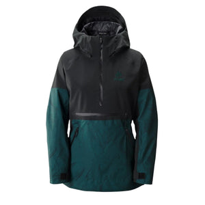 JONES Women's MTN Surf Recycled Anorak Snowboard Jacket Pacific Teal 2025 Women's Snow Jackets Jones Snowboards 