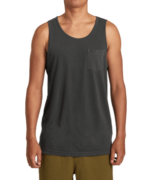 RVCA PTC Pigment Tank Pirate Black Men's Tank Tops RVCA 