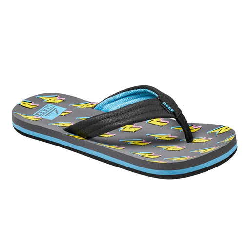 BOYS KIDS YOUTH reel legends blue size 7 flip flop sandals