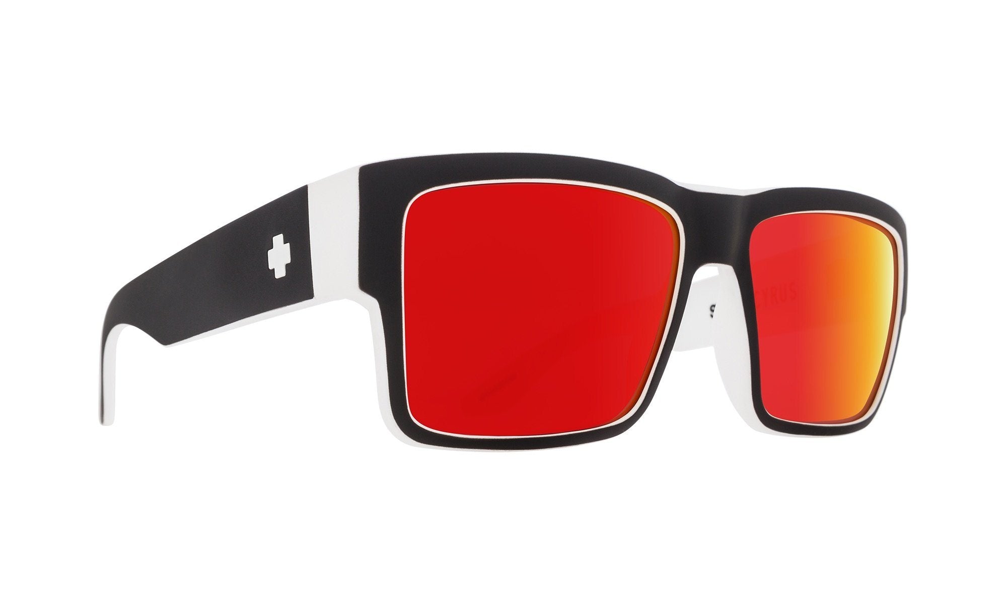 SPY Cyrus Whitewall - Happy Grey Green With Red Spectra Mirror Sunglasses Sunglasses Spy 