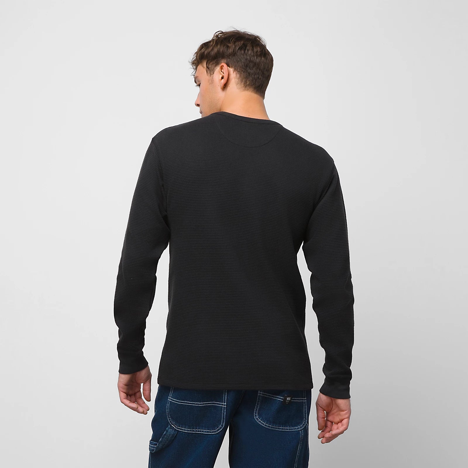 VANS Alder Pocket Knit Long Sleeve Thermal Black - Freeride Boardshop