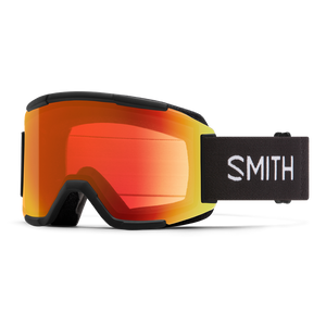 SMITH Squad Black - ChromaPop Everyday Red Mirror + Yellow Snow Goggle