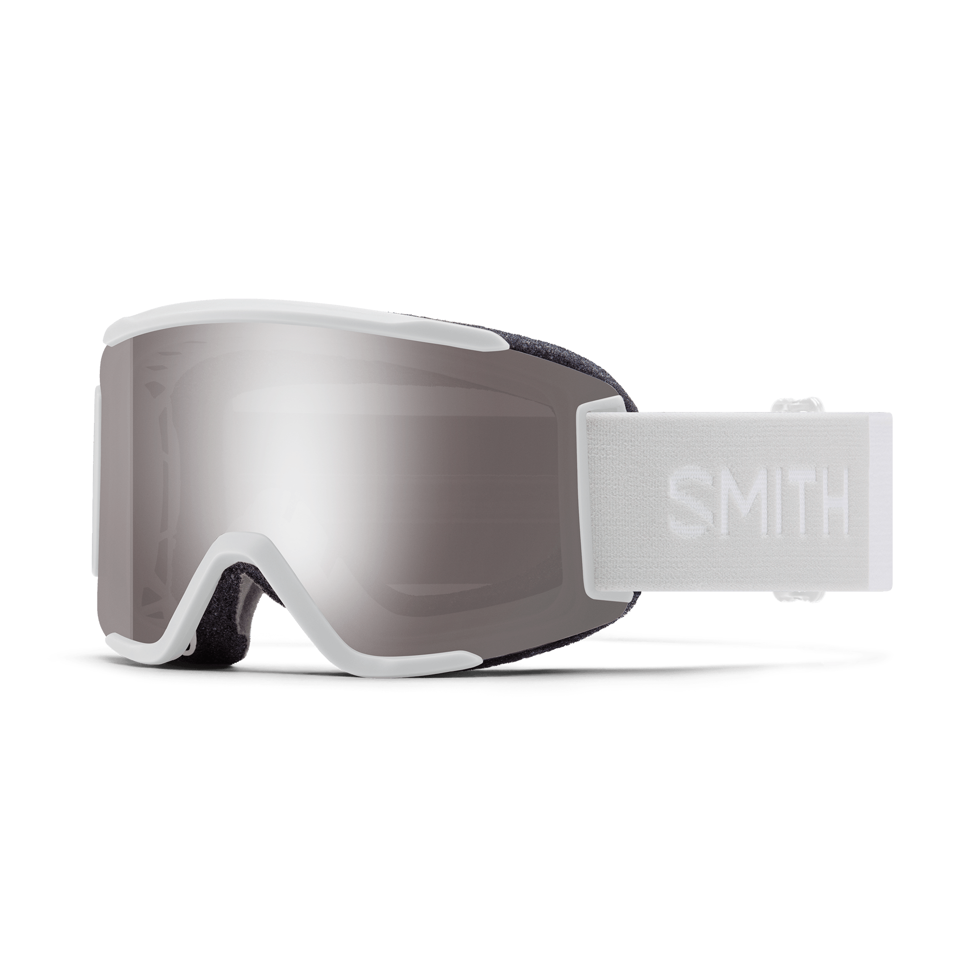 SMITH Squad S White Vapor - ChromaPop Sun Platinum Mirror + Clear Snow Goggle Snow Goggles Smith 